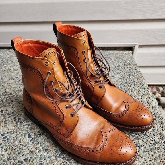 Allen Edmonds Dalton Wingtip Boots Walnut Brown, Size 10 D - Picture 1 of 6